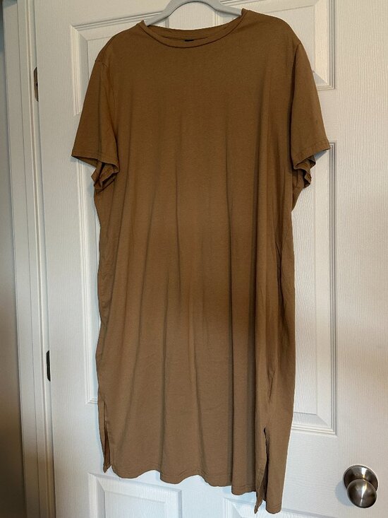 SHEIN Dresses & Skirts - Shein Long Tan TShirt Dress 4XL